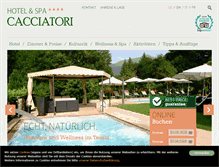 Tablet Screenshot of hotelcacciatori.ch